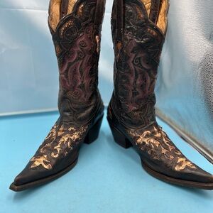 Stetson women 8.5 exotic python cowgirl boots